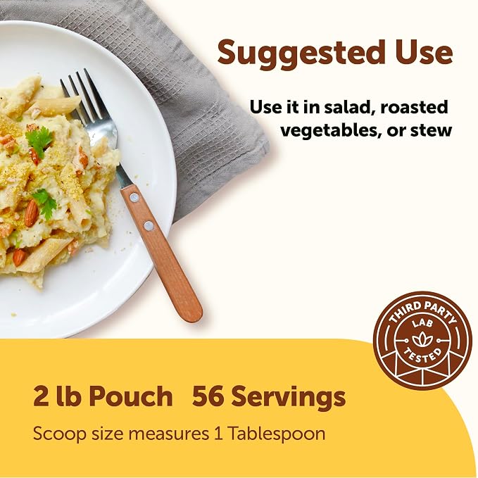 Micro Ingredients Organic Non-Fortified Nutritional Yeast Flakes, 2 Pounds | Vegan Protein, B Vitamins & Beta-glucans | Keto Friendly, Dairy Free Cheese Substitute, Non-GMO, Gluten Free