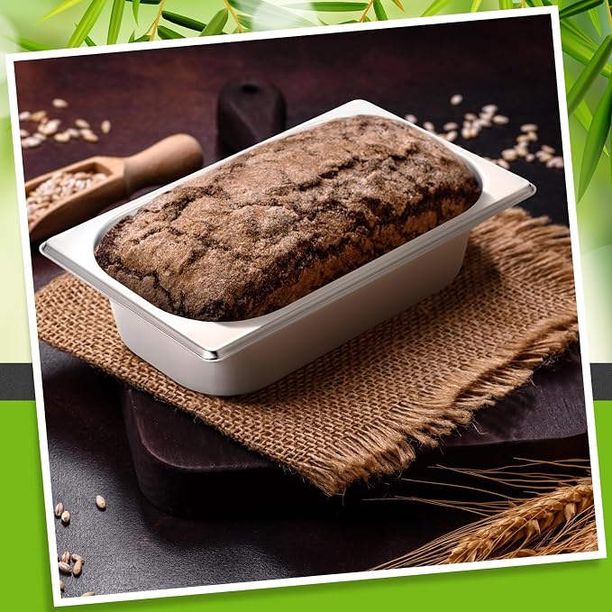 Funnymoom 2 Pcs Stainless Steel Loaf Pans 9.5 x 5 Inch Bread Baking Pans Bakeware for Kitchen Baking Bread Cake Toast Casseroles Vegetables Dishwasher Safe