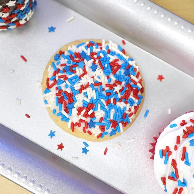 Mystic Sprinkles Fourth of July Sprinkles Mixes (Stars & Stripes Confetti Mix 2.8oz)