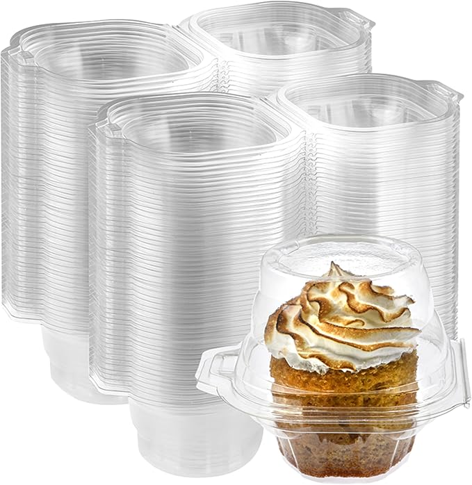 Green Direct Clear Stackable Cupcake Boxes Disposable Individual Cupcake Containers Airtight With Lid Plastic Carrier Bpa Free Cupcake - 100