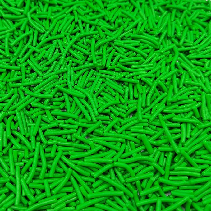 Jimmies Sprinkles, Edible Jimmy Sprinkles, Green Crunchy Jimmies Mix for Cake Decorating, Edible Cookie Cupcake Decorations for St Patrick's Day Baking and Christmas Party Treats