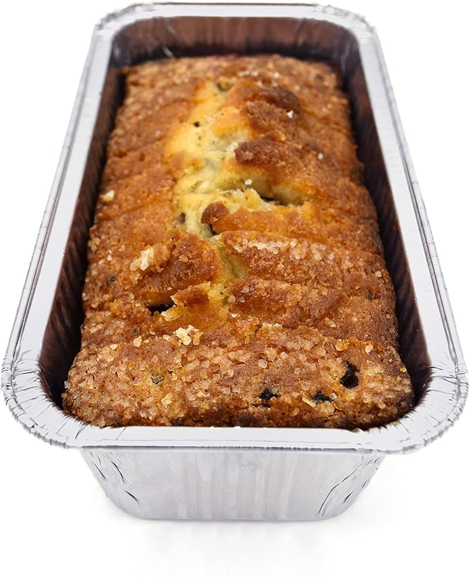 (100 Pack) Premium 2-LB Bread Loaf Baking Pans - 8.5" x 4.5" x 2.5" l Heavy Duty l Disposable Aluminum Foil Tins for Cakes Meatloaf Lasagna