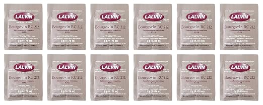 Lalvin Bourgovin RC212 Active Dry Wine Yeast – Pack of 12 – Sold by North Mountain Supply