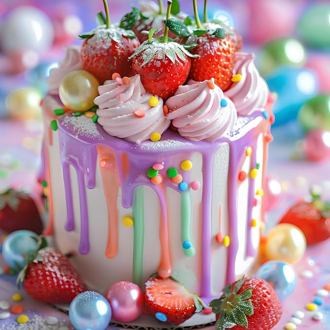 Zali Edible Pearl Sprinkles, Multicolor Mix, 26 Colors Mixed Size | Sugar Pearls, For Cakes, Cupcakes, Cookies, Donuts & Ice Cream, Gluten Free, Food Grade, Wedding & Festival Decoration