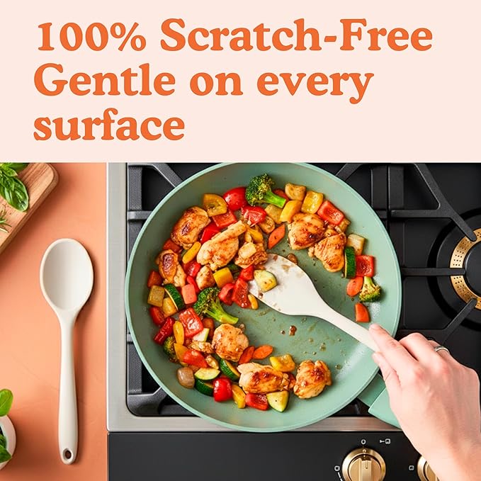 NonToxic Platinum Silicone Utensils, 100% Plastic-Free, 4-Pcs, Gray | LFGB-certified platinum silicone. Solid steel core, no hidden plastics. 500°F heat resistant. Non-scratch. Dishwasher safe