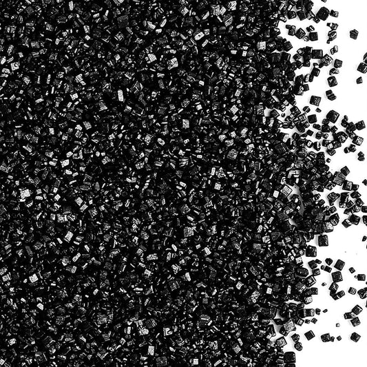 Black Sanding Sugar - Sparkling Sugar Crystals for Baking Decorations (130g/4.6oz) - Edible on Cookies, Cupcakes, Cakes, Ice Cream | Wedding, Party, Valentines Sugar Sprinkles