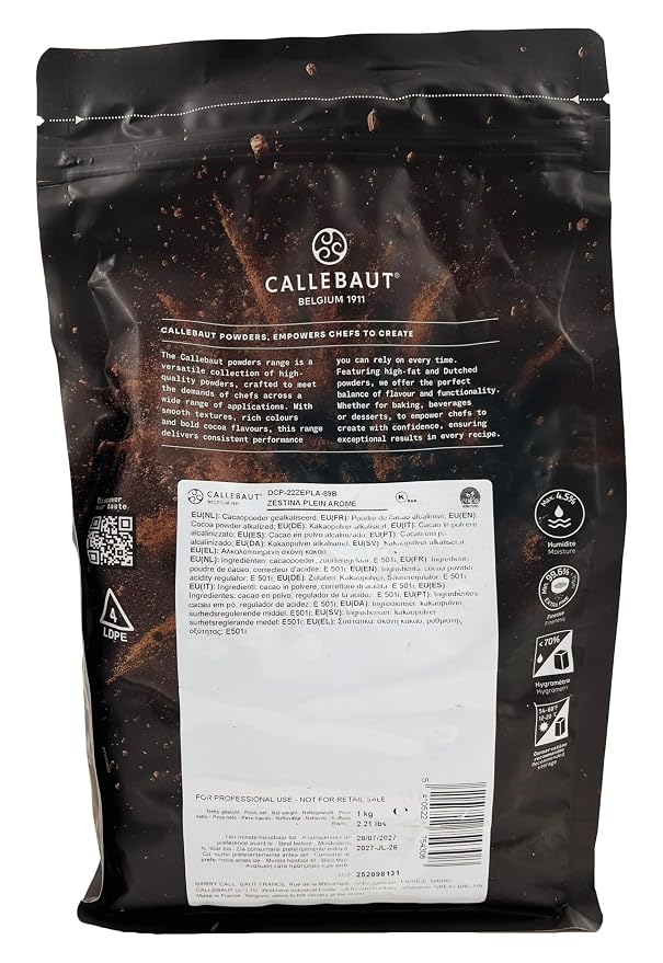 Callebaut Plein Arome Cocoa Powder | 22-24% Fat | Kosher | 2.2 lbs