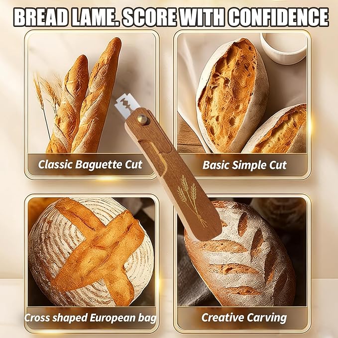 Bread Lame Dough Scoring Tool, Upgrade Bread Scoring Tool for Sourdough Bread Baking, Sourdough Scoring Tool for Homemade With 10 Razor Blades