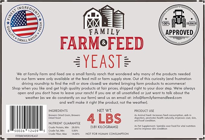 | Brewers Yeast | Animal and Pet | Young and Adult | Granular | 4 Pounds
