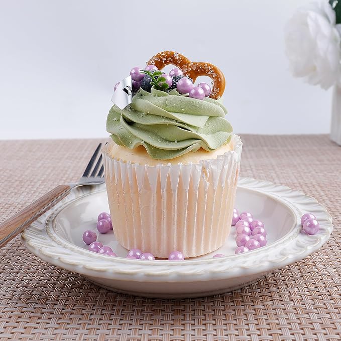 Lavender Purple Pearl Sprinkles for Cake Decorating, 4 Sizes Sugar 130g/4.6oz, Cupcake, Ice Cream, Donuts, Macaron Toppings Supplies (2mm, 4mm, 7mm, 1cm)