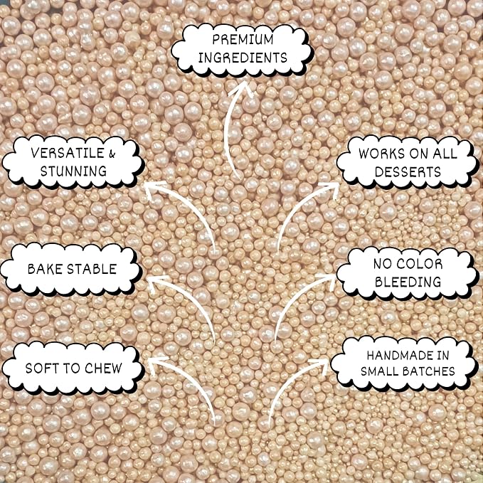 Confect Sprinkles -Love Disco Balls Gold Sprinkles – Metallic Gold Edible Pearls for Cake & Cupcake Decorating – Vegan, Gluten-Free, Nut-Free, Soy-Free, Dairy-Free, Palm Oil-Free - 4.2 Oz