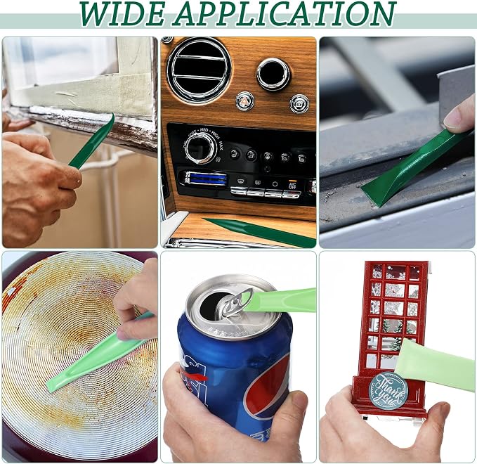 Honoson Non-scratch Plastic Scraper Tool Carbon Fiber Plastic Cleaning Tool Pen-shaped Stiff Scraper for Kitchen Sticker Scratch Cleaning