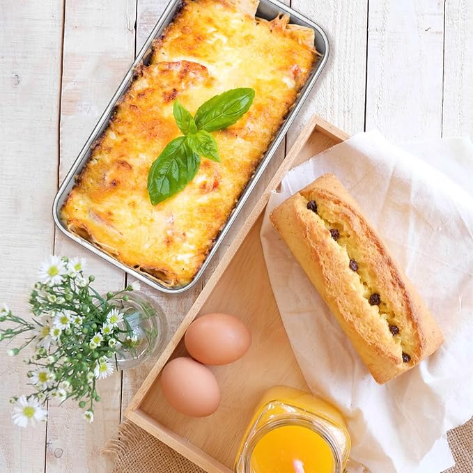 Onader Loaf Pans for Baking Bread 9x5 Inch, 20 Pack Stainless Steel Loaf Bread Pans Set for Meatloaf Homemade Cake Brownies, Non Toxic, Dishwasher Safe
