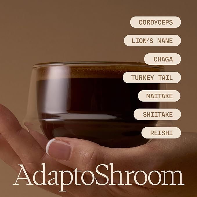 Ultra Life Sport - AdaptoShroom 7 Adaptogenic Mushrooms - Organic Mushroom Supplement - Cordyceps, Lion’s Mane, Chaga, Turkey Tail, Maitake, Shiitake, & Reishi - Immunity Support Adaptogen Drink