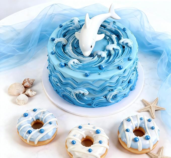 Edible Blue Sugar Sprinkles, Edible Sprinkles for Cake Decorating, Patriotic Cupcake Toppers, Cake Decorations, Cookie Decoration, Wedding & 4th of July Party Supplies, 180g/6.35oz