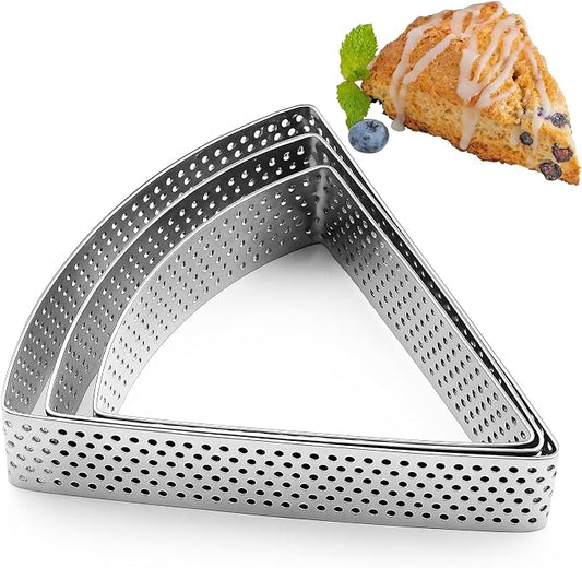 3PCS Triangle Scone Cutter, Scone Cutters For Baking Triangle, Triangles Cookie Cutter For Scones, Equilateral Triangles Cookie Cutter Set, Ideal Baking Tool for Scones for Scones, Pastries, Dessert ﻿