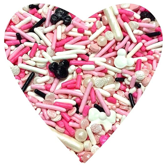 COOL MOM SPRINKLES Pink Mouse Sprinkles (4 oz.) – Themed Sprinkles for Decorating Birthday Cakes, Cupcakes, Cookies & Desserts – Mixed in the USA/Gluten-Free (Girl Mouse)