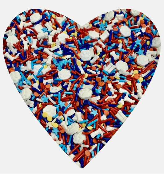 COOL MOM SPRINKLES Dog Party Sprinkles (4 oz.) – Dog Paw Birthday Themed Sprinkles for Decorating Cakes, Cupcakes, Cookies & Desserts – Mixed in the USA/Gluten-Free
