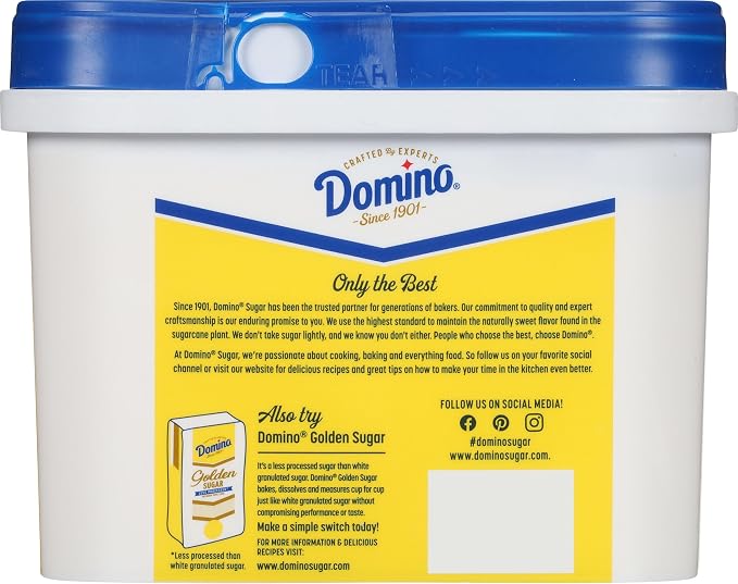 Domino® Granulated Sugar 3.5 lb Easy Baking Tub, Premium Pure Cane Sugar (Pack of 2)