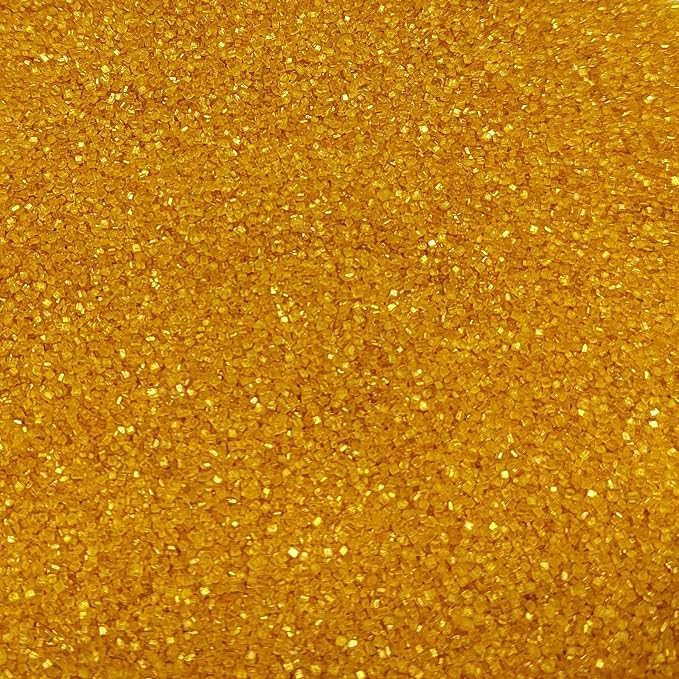 Gold Sanding Sugar Sprinkles, Gold Sugar Crystals, Edible Sparkling Sprinkles for Cake Cupcake Decorating, Baking Cake Decorations, Cookies Ice Cream Toppings, Wedding Party Christmas Supplies 130g/4.6oz