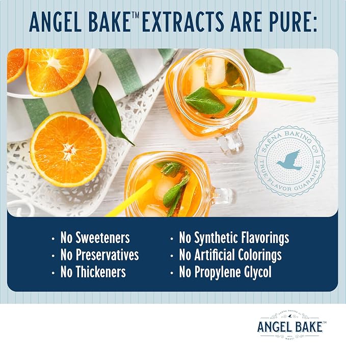 Angel Bake Pure Valencia Orange Extract, 5X Distilled, 1 Gallon