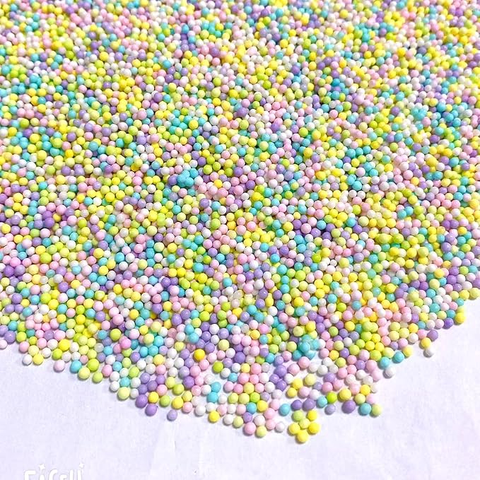 PhilaeEC Easter Nonpareils Sprinkle 2mm Mini Peals Spring Mix Sprinkle Edible for Cake Decoration Cupcake Topper Cookie Baking Decorations St Patricks Easter Supplies
