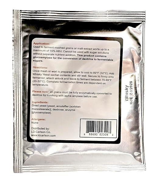 FermFast Whisky Yeast With Enzyme 30g Package