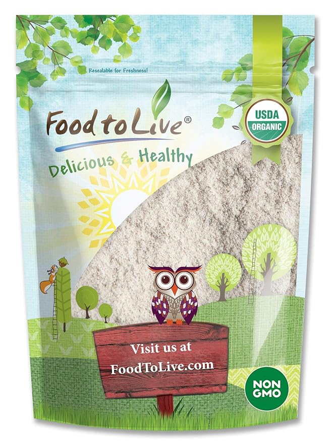 Food to Live Organic Brown Rice Flour, 3 Pounds - Non-GMO, Finely Ground from Long Grain Rice, Unbleached, Untreated, Vegan Meal, Kosher, Bulk Powder