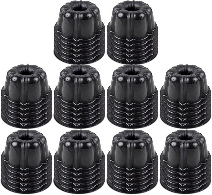 O’Creme Bakeable Plastic Mini Cake Pan with Container - Baking Pan With Non-Stick Silicone - Reusable Mold For Baking and Much More - and Clear Snap-Closure Container - 50 Cake Pans + 50 Containers