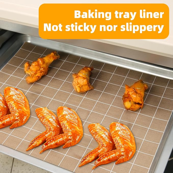 Silicone Baking Mat Roll 12IN*8FT Free Cutting, Non-Slip Pastry Mat, Non-Stick Reusable Air Fryer Liner, Oven Liners, Counter Mat, Freeze Dryer Mat, Easily Cut to Size Fit All Ovens Pans Tins Dishes