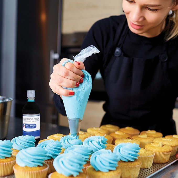 McCormick Culinary Blue Food Coloring, 16 fl oz - One 16 Fluid Ounce Bottle of Blue Food Coloring Liquid to Add Color to Cakes, Cookies, Icings and Fillings (Pack of 2)