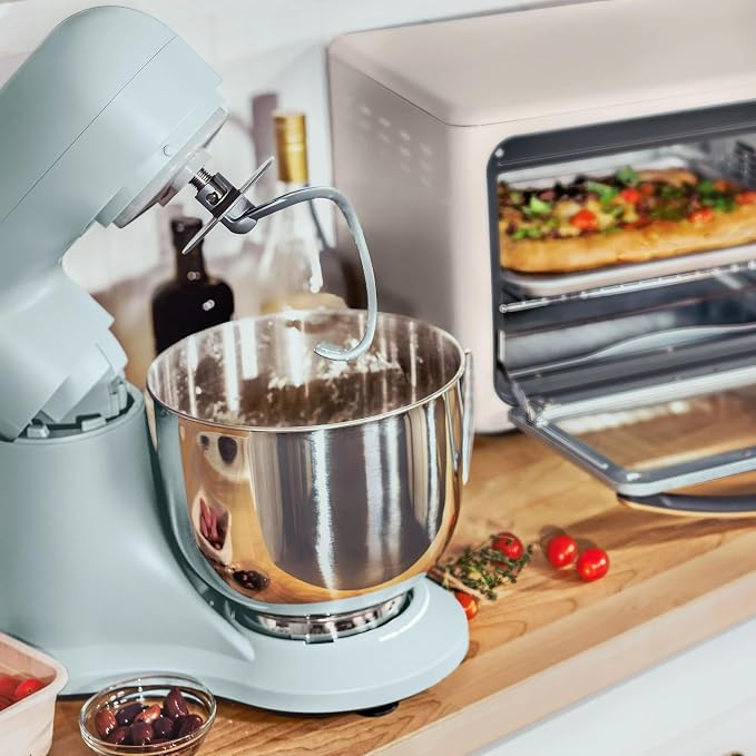 5.3 Qt Stand Mixer, 300W Electric Kitchen Mixer with 12 Speeds, Tilt Head Design, Stainless Steel Bowl, Dough Hook Whisk Beater Splash Guard (Hydrangea)