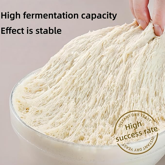 Premium Instant Dry Yeast Powder - Quick Rapid Rise Leavening (10Pcs x 5g) | for Bread, Quick Rise Baking (Ideal for Sweet Doughs, Mantou & Bao Buns) - 1.76oz, 50g Total