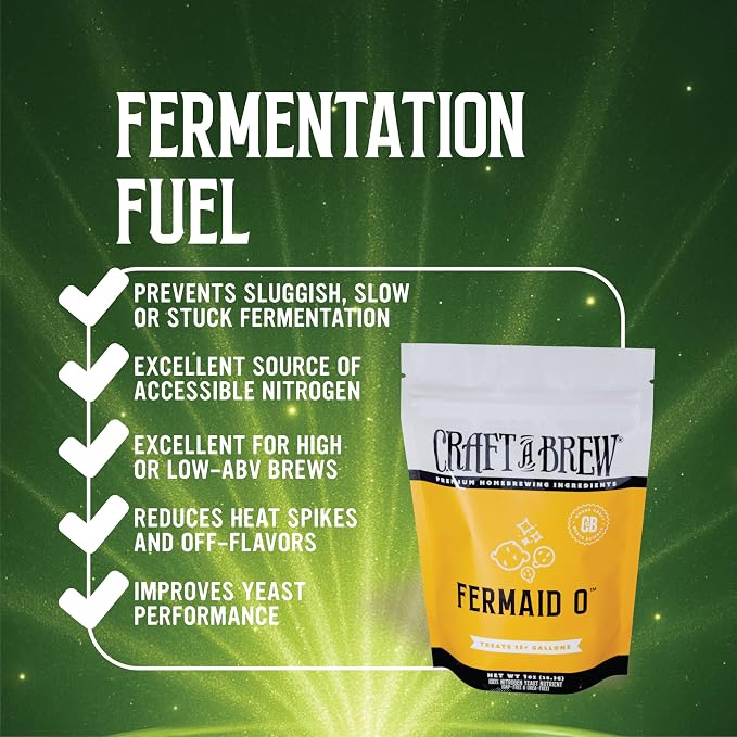 Craft A Brew - Fermaid O - Wine Yeast Nutrient - More Natural Nitrogen Source - At Home Winemaking - Promotes Consistent Wine Fermentations - Used in Beer & Mead Brewing - 1oz