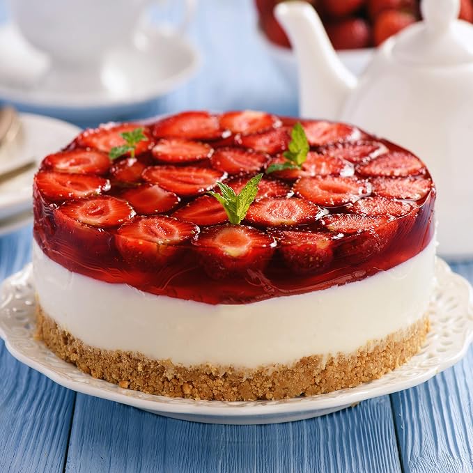 Springform Pan with Lid- 10” Nonstick Baking Cheesecake Pan with Travel Friendly Snap-on Lid-Anti Warping Carbon Steel Bakeware by Classic Cuisine
