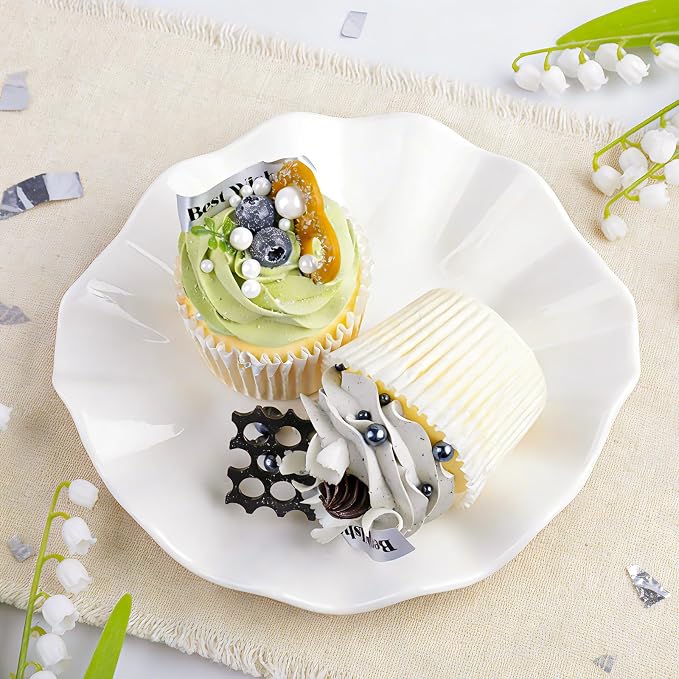Pearl Sprinkles for Cake Decorating, 7.8oz Edible White Gold Silver Black Sprinkles, Metallic Sugar Candy Pearls for Baking, Cookie Decorations & Cupcake Topper, Wedding Party Christmas Supplies