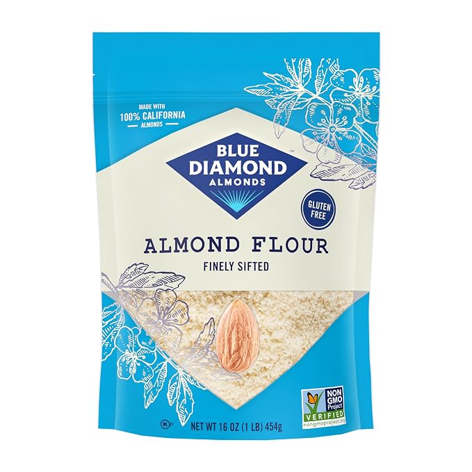 Blue Diamond Almonds, Almond Flour, Gluten Free, Blanched, Finely Sifted, 1 Lb
