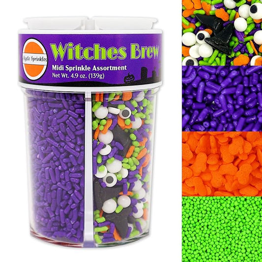 Mystic Sprinkles 4 Cell Sprinkle Assortments (Witches Brew, Midi)