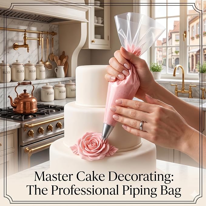Cokuma 16-Inch Disposable Piping Bags for Decorating Pastry, 100 Pack | LDPE material, Large size, Food grade, Anti-burst, Slip-resistant, for decorating cakes cupcakes and cookies, BPA-free