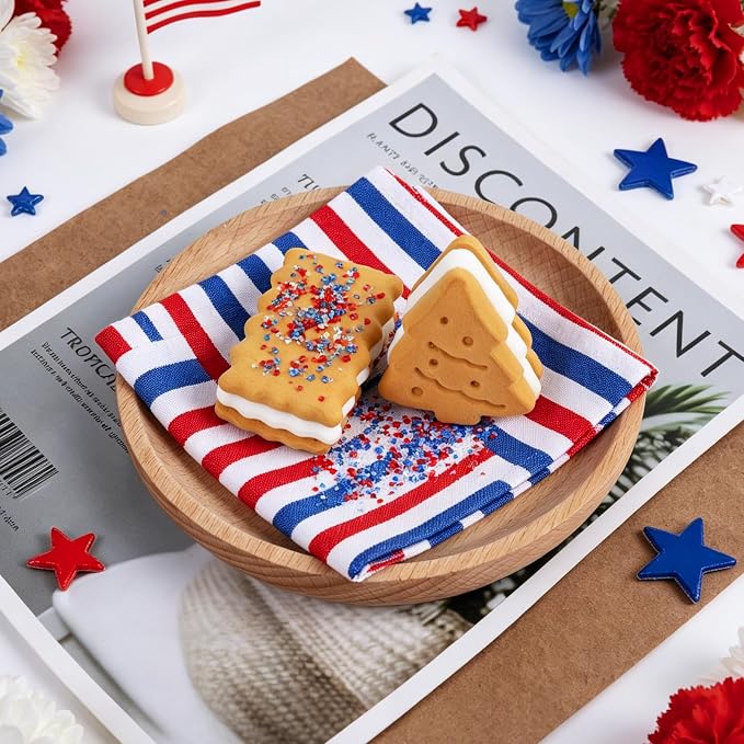 Red White and Blue Sprinkles for Cake Decorating, 4th of july Sanding Sugar 130g/4.6oz, Cupcake, Cookie and Donuts Toppings, Wedding, Birthday Party Supplies