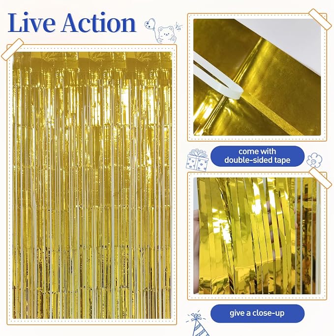 157Pcs Red Black Gold Blue Balloons Garland Arch Kit with Gold Fringe Curtain Backdrop for Birthday Baby Shower Party Decorations
