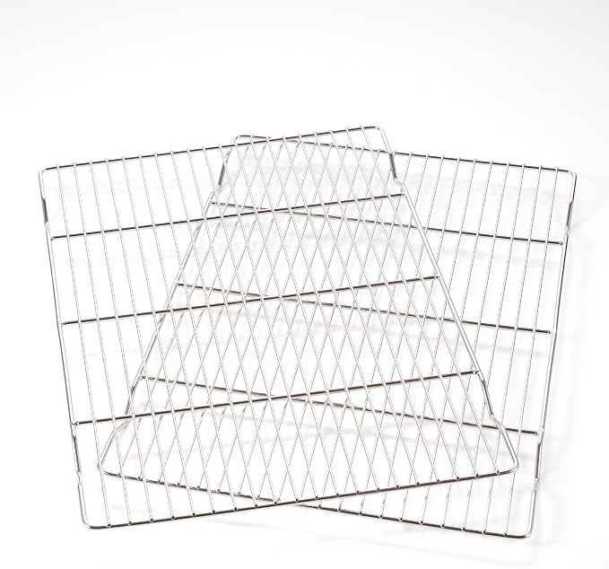 2-Pack Cooling Racks for Baking, 10x15 Inch Heavy Duty Stainless Steel Wire Cookie Rack Fits Half Sheet Pan, Oven Safe Cooling Rack Set, Dishwasher Safe & Non-Toxic