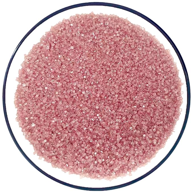 Sentovac Rose Gold Sanding Sugar for Baking Edible Sparkling Sugar Sprinkles Coarse Sugar Crystals for Baking Topping Cake Cookie Cupcake Topper Ice Cream Decoration Supplies 3.2 OZ