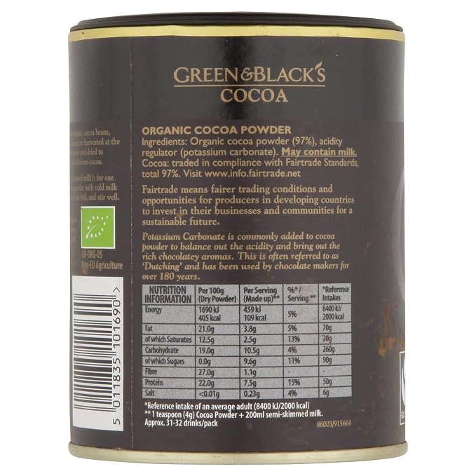 GREEN & BLACKS Organic Cocoa Powder, 125 GR