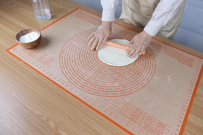 Silicone Pastry Mat 34''By 26'' Nonstick Baking Mats Extra Large Counter Mat for Dough Rolling, Pastry, Pie Crust, Fondant, Cookies, Bread, Pasta, Pizza Mat