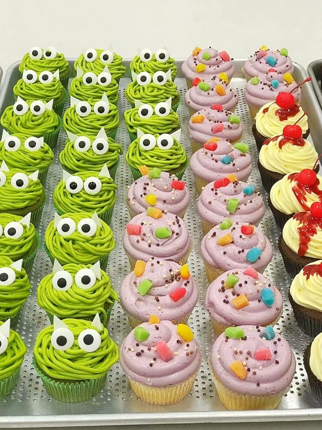 SE Si&Moos Big Candy Eyes for Decorating Large Edible Eyes Jumbo Edible Eyeballs Googly Candy Eyes for Cakes, Cupcakes, Cookies, Party Birthday Halloween Christmas Supplies 3 OZ with Tweezers