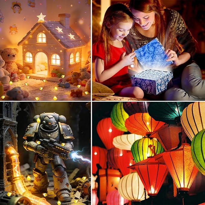 Aogist 50 PCS Warm White Balloon Lights,Waterproof Mini Spotlight Long Standby Time Battery Powered for DIY Craft & Christmas Halloween Decor.Perfect for Miniatures,Dollhouse Accessories,Displays