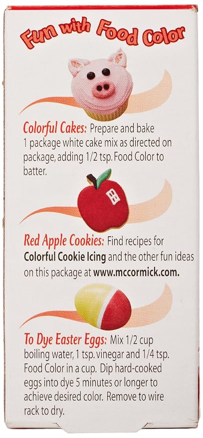 McCormick Red Food Color, 1 fl oz (Pack of 4)