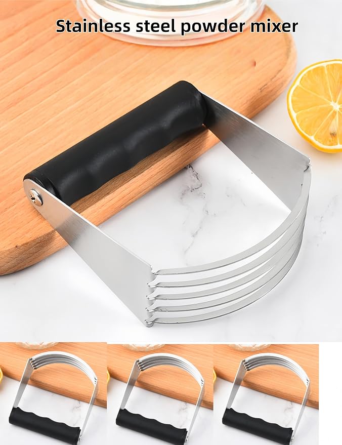XL Heavy Duty Pastry Cutter, Stainless Steel Pastry Blender Sharp Dough Blender, Thick Dough Cutter for Easy Mixing/Baking