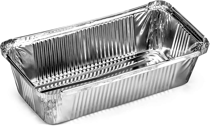 DecorRack 40 Bread Loaf Pans 8.5 x 4.5 Inch 2 Lb Aluminum Foil Pans Food Storage Container, For Cooking, Baking, Storing, Meal Prep Homemade Bread Pans (40 Pack)